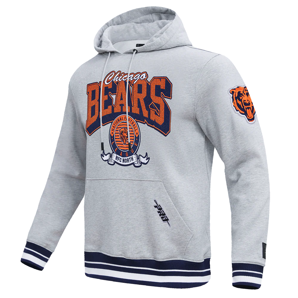 NFL CHICAGO BEARS TEAM BADGE MEN'S RIB FLC PO HOODIE
