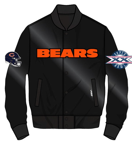 CHICAGO BEARS BIG LOGO SATIN JACKET