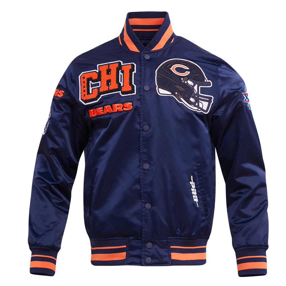 CHICAGO BEARS MASH UP RIB SATIN JACKET