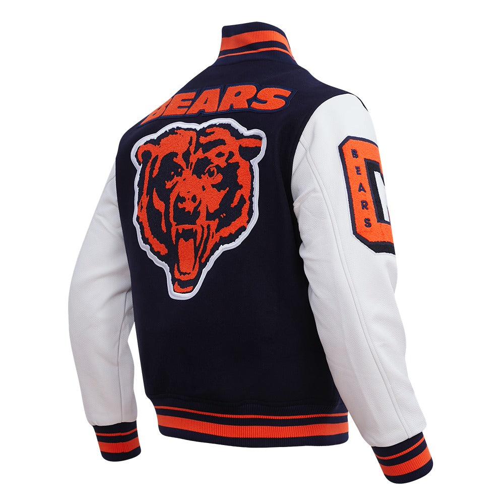 CHICAGO BEARS MASH UP RIB WOOL VARSITY JACKET