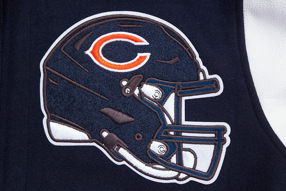 CHICAGO BEARS MASH UP RIB WOOL VARSITY JACKET