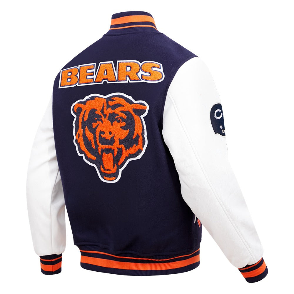 CHICAGO BEARS RETRO CLASSIC RIB WOOL VARSITY JACKET