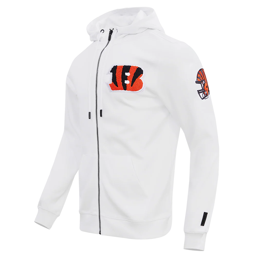 NFL CINCINNATI BENGALS CLASSIC CHENILLE FULL ZIP HOODIE