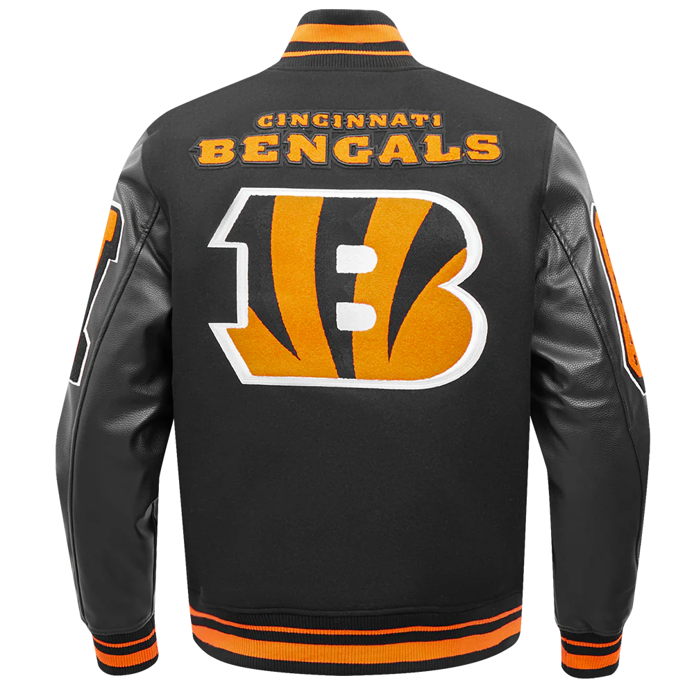 NFL CINCINNATI BENGALS MASHUP MEN'S RIB WOOL VARSITY JACKET