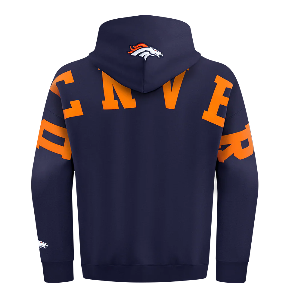 NFL DENVER BRONCOS WINGSPAN MEN'S DROP SHOULDER FLC PO HOODIE
