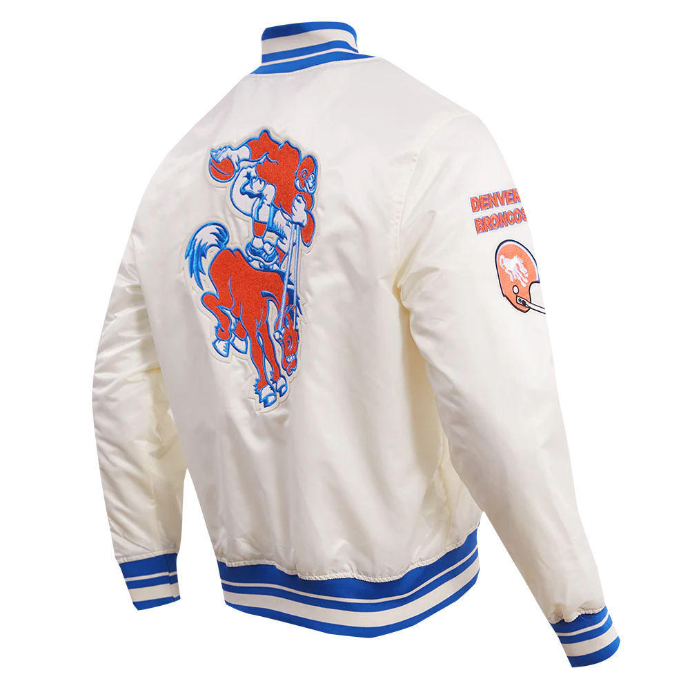 NFL DENVER BRONCOS RETRO CLASSIC MEN'S RIB SATIN JACKET