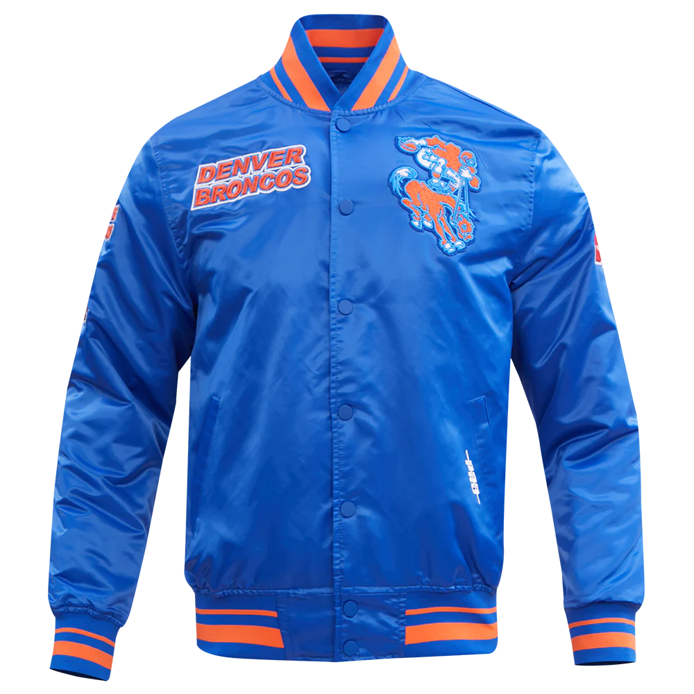 NFL DENVER BRONCOS RETRO CLASSIC MEN'S RIB SATIN JACKET