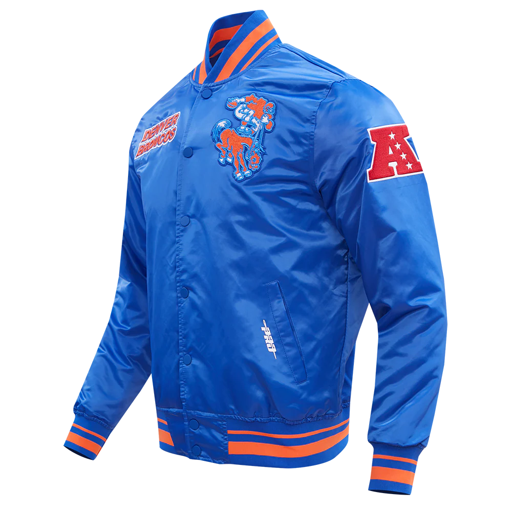NFL DENVER BRONCOS RETRO CLASSIC MEN'S RIB SATIN JACKET