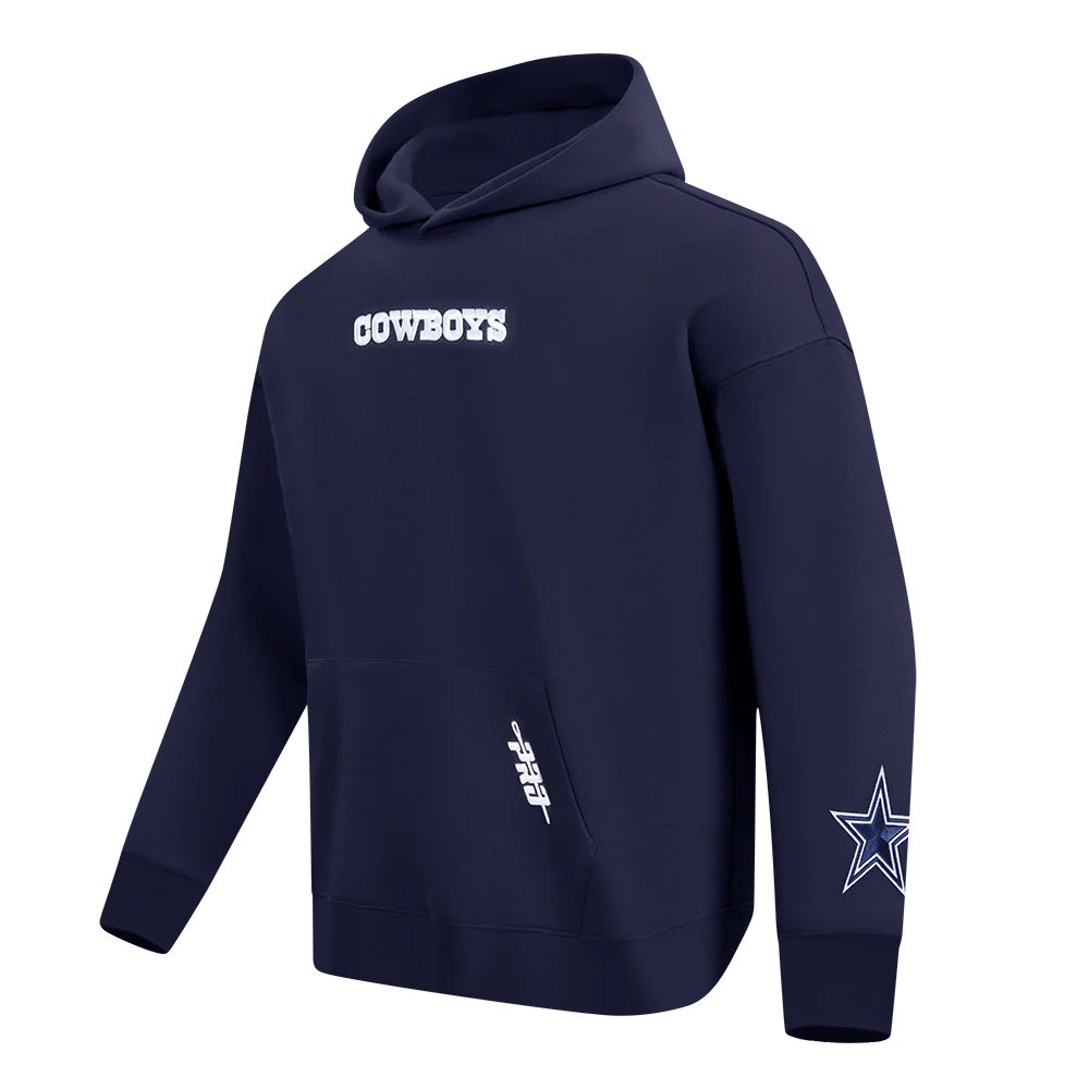NFL DALLAS COWBOYS WINGSPAN MEN'S DROP SHOULDER FLEECE PULLOVER HOODIE