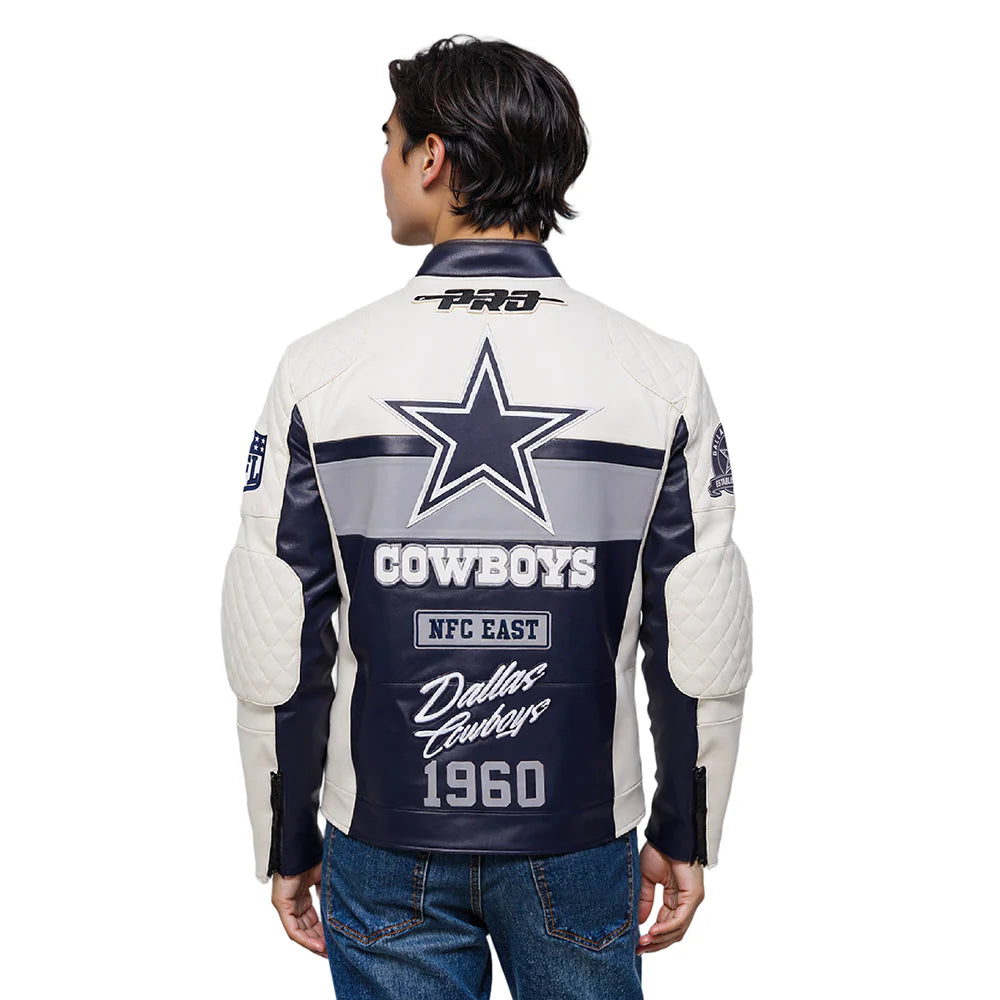 NFL DALLAS COWBOYS MEN'S MOTO JACKET