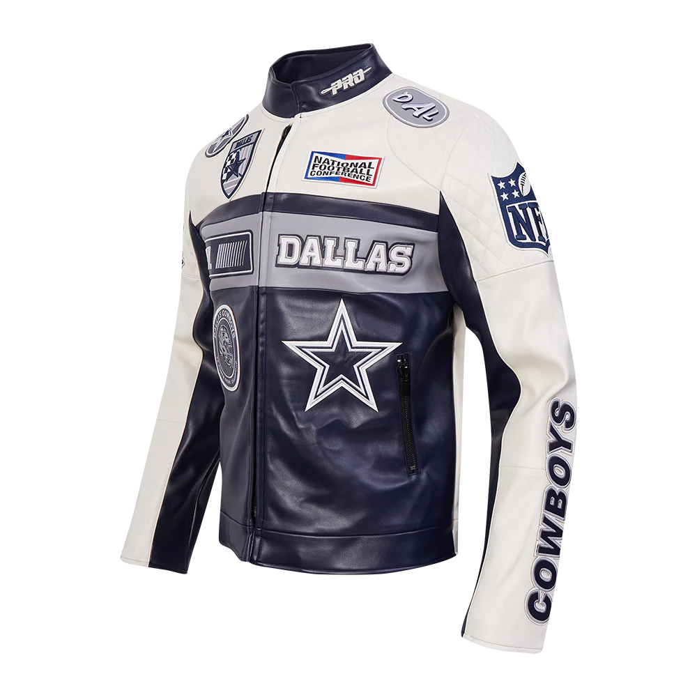NFL DALLAS COWBOYS MEN'S MOTO JACKET
