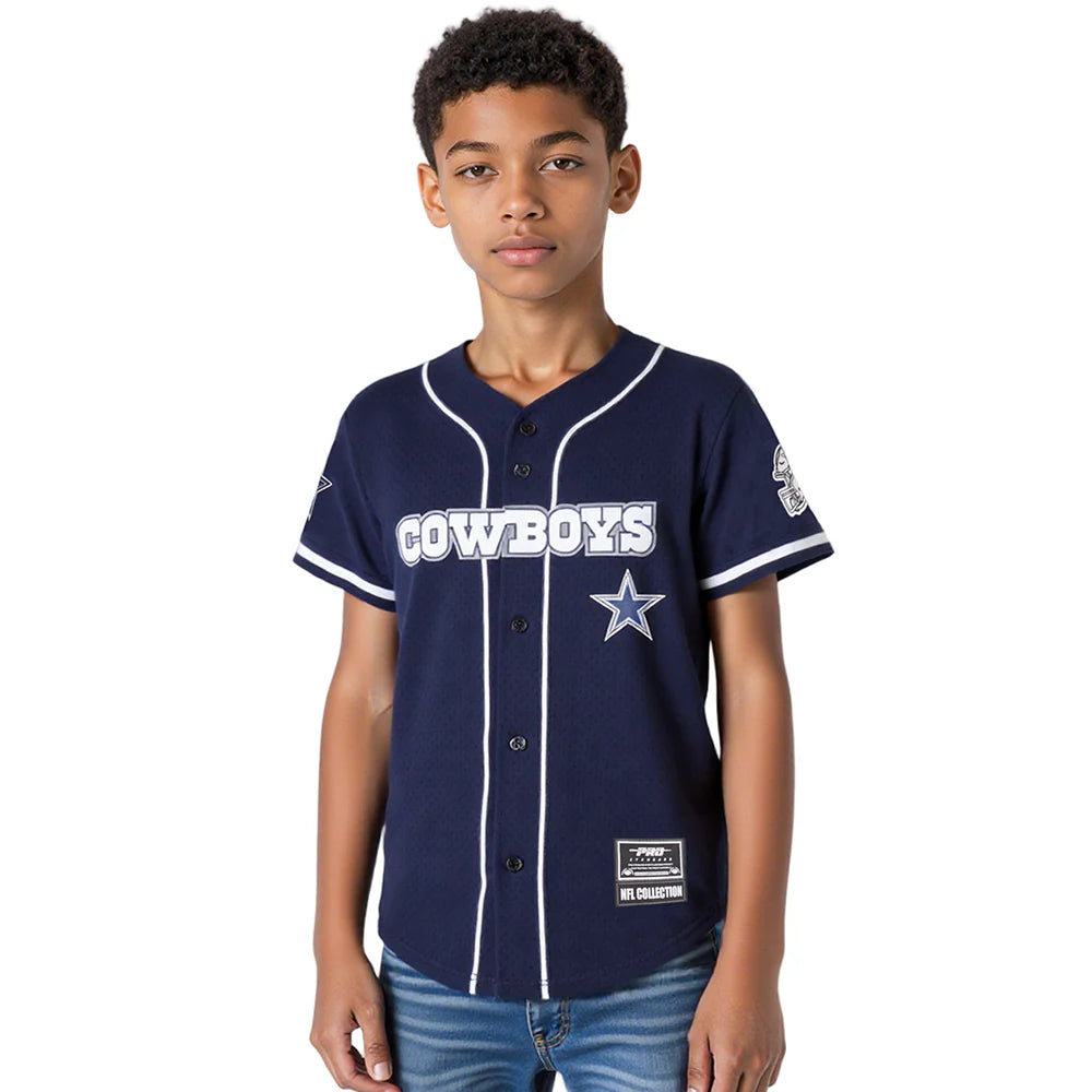 NFL DALLAS COWBOYS CLASSIC BIG BOYS MESH BUTTON DOWN SHIRT