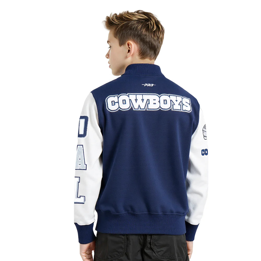 NFL DALLAS COWBOYS CLASSIC BIG BOYS WOOL VARSITY JACKET