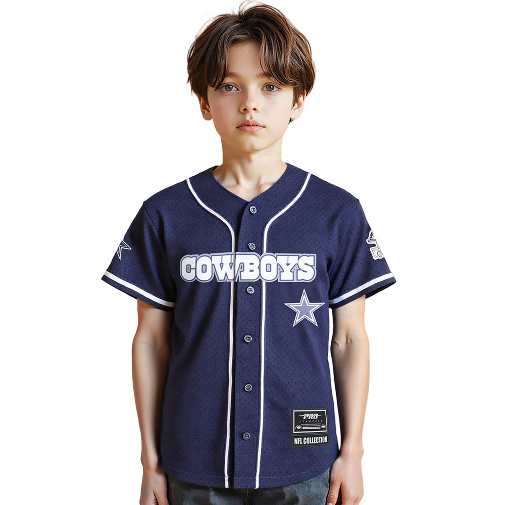 NFL DALLAS COWBOYS CLASSIC LITTLE BOYS MESH BUTTON DOWN SHIRT