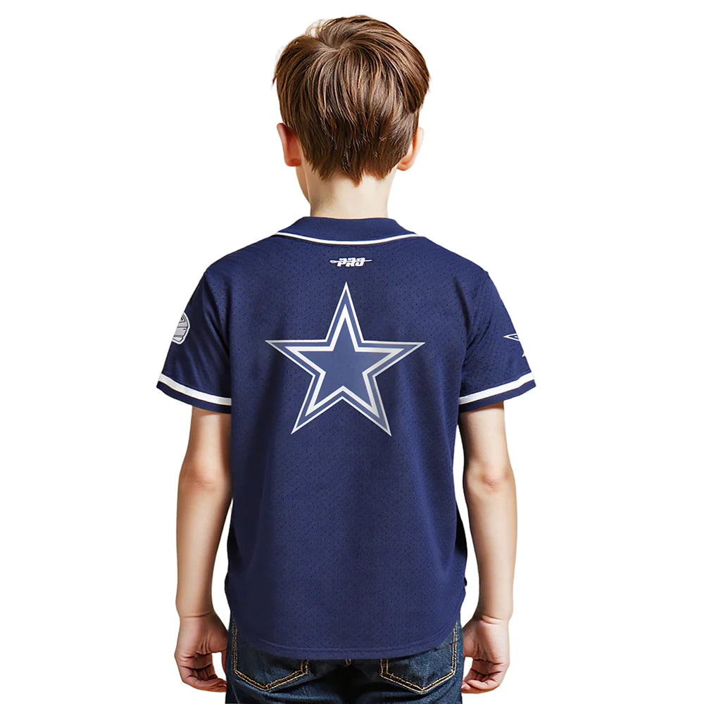 NFL DALLAS COWBOYS CLASSIC LITTLE BOYS MESH BUTTON DOWN SHIRT
