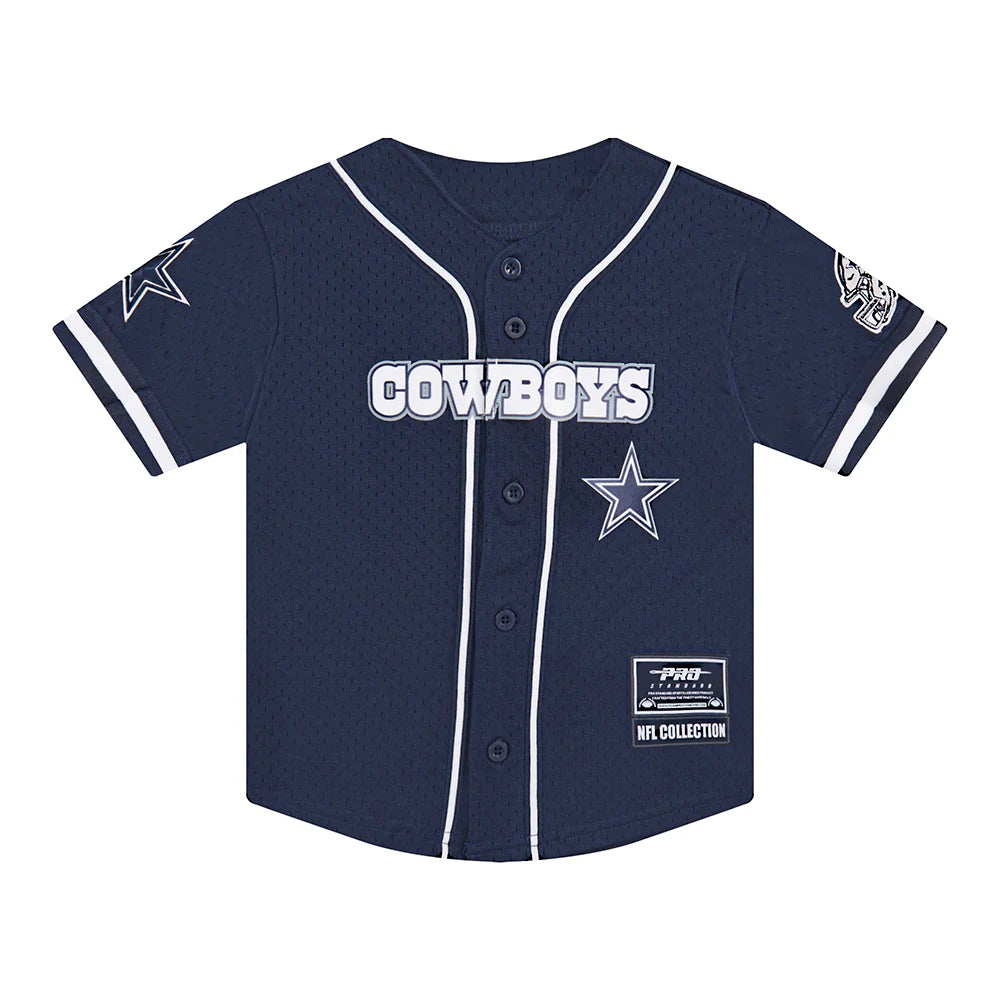 NFL DALLAS COWBOYS CLASSIC TODDLER BOYS MESH BUTTON DOWN SHIRT