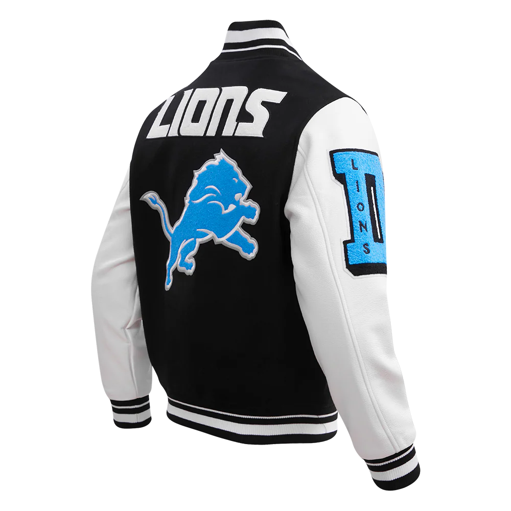 NFL DETROIT LIONS MASHUP MEN'S RIB WOOL VARSITY JACKET
