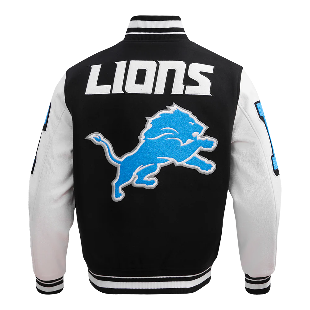 NFL DETROIT LIONS MASHUP MEN'S RIB WOOL VARSITY JACKET