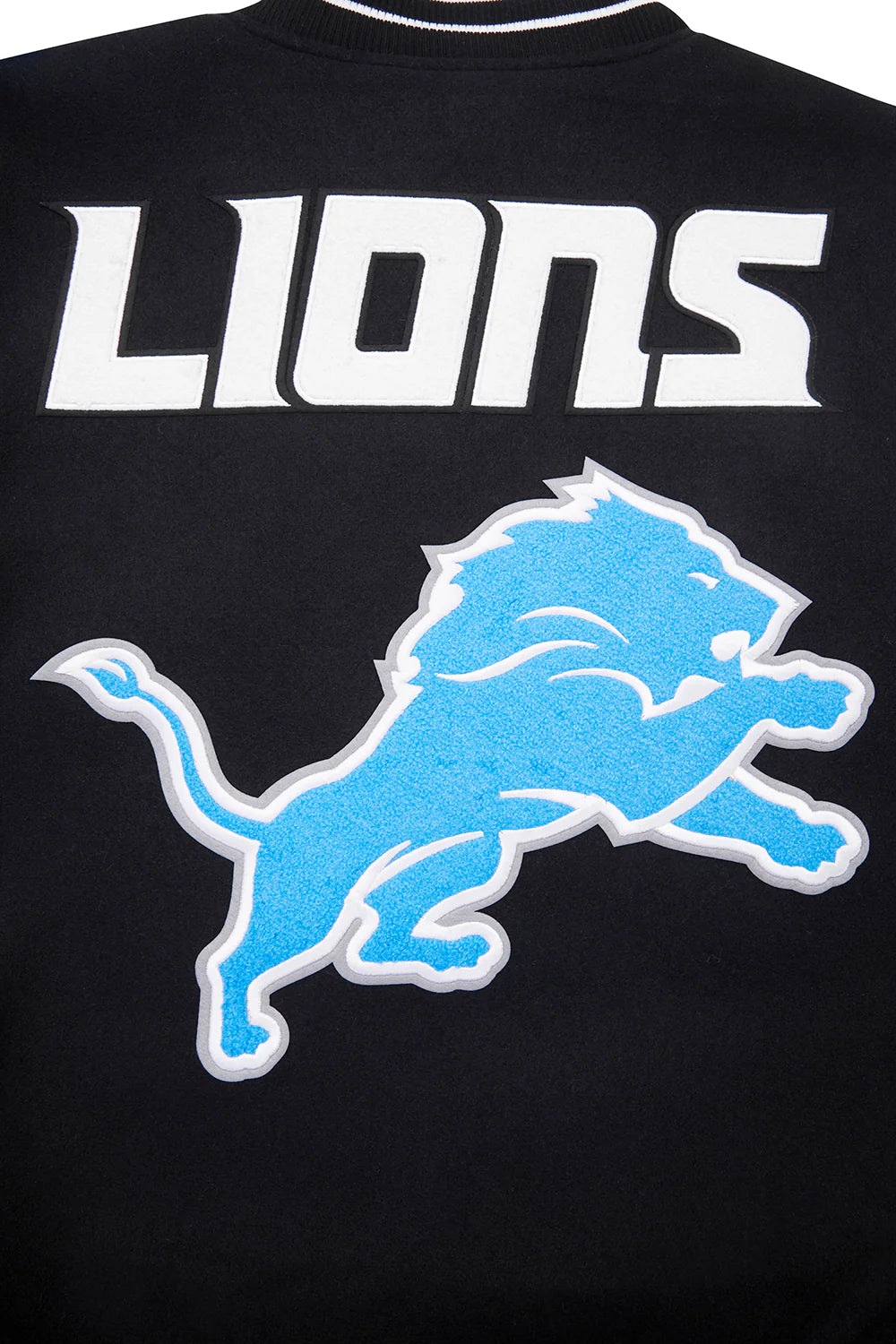 NFL DETROIT LIONS MASHUP MEN'S RIB WOOL VARSITY JACKET