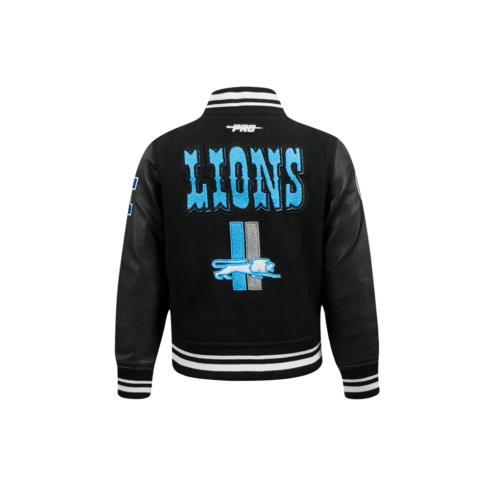 NFL DETROIT LIONS RETRO CLASSIC TODDLER BOYS RIB WOOL VARSITY JACKET