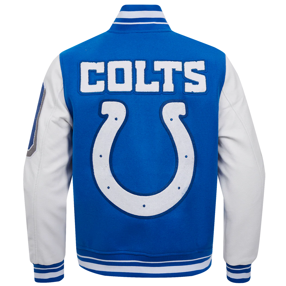 NFL INDIANAPOLIS COLTS MASHUP RIB WOOL MEN'S VARSITY JACKET