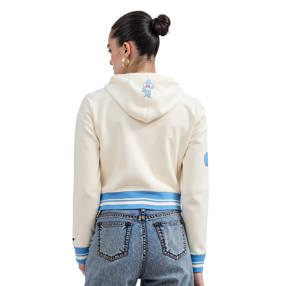 NFL HOUSTON OILERS RETRO CLASSIC WOMEN'S RIB CROPPED PO HOODIE