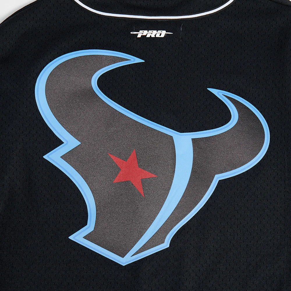 NFL HOUSTON TEXANS CJ STOUD #7 CLASSIC MEN'S MESH BUTTON DOWN SHIRT