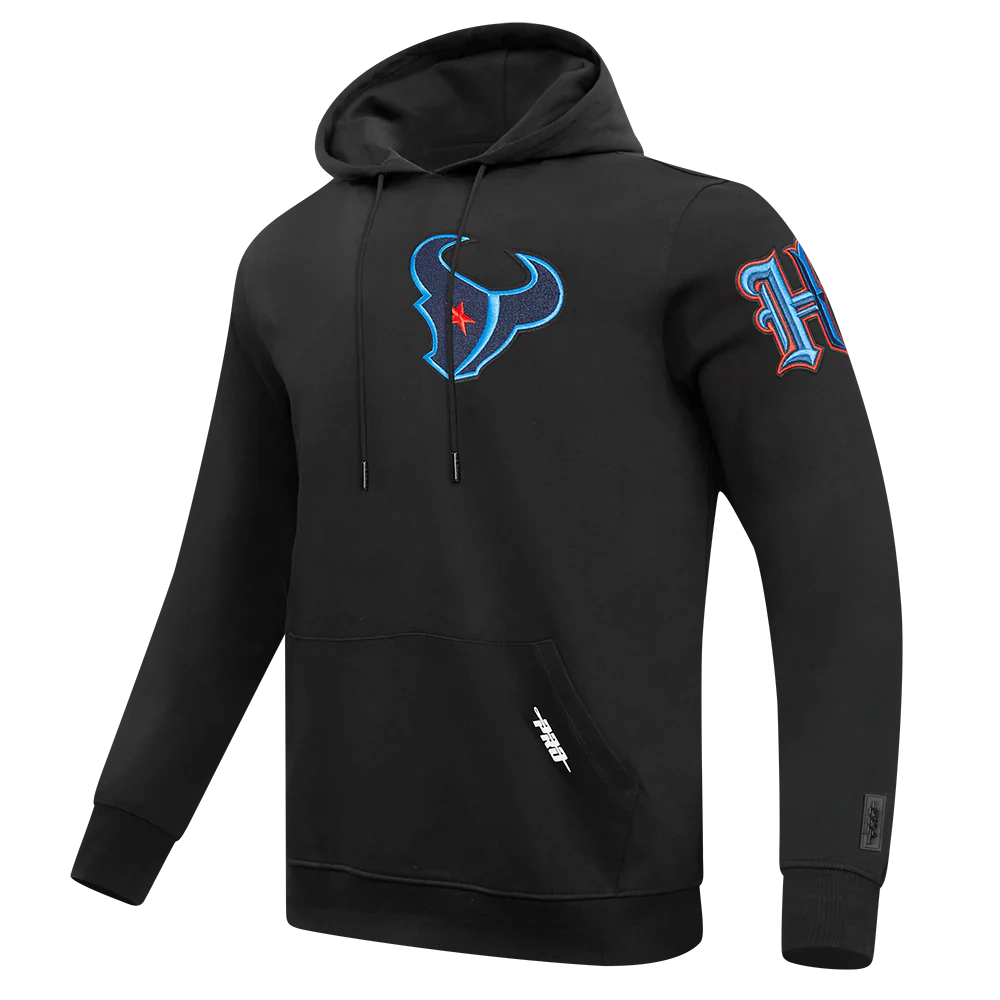NFL HOUSTON TEXANS CLASSIC CHENILLE MEN'S DOUBLE KNIT PULLOVER HOODIE