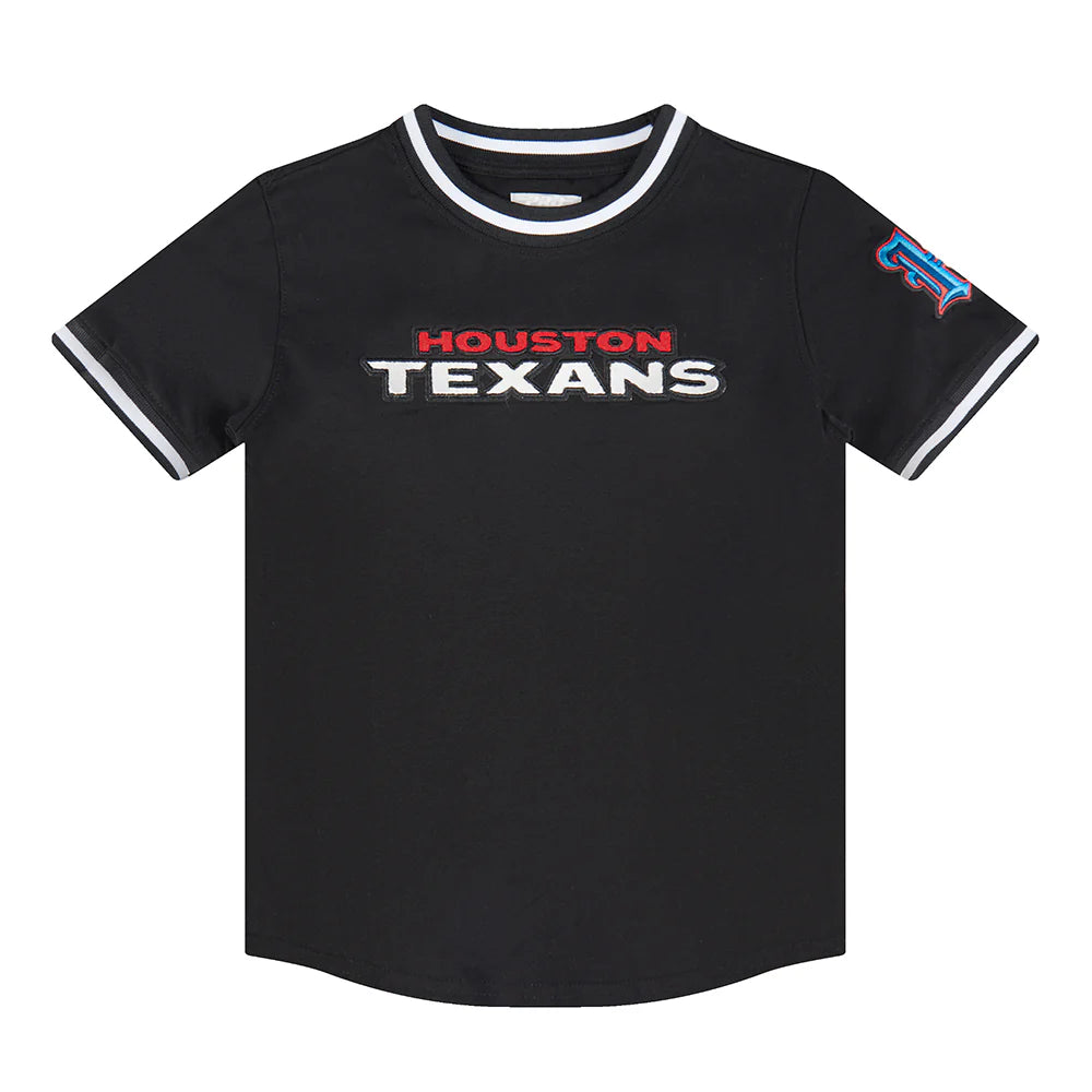NFL HOUSTON TEXANS CLASSIC LITTLE BOYS SHORT SLEEVE STRIPED RIB TEE