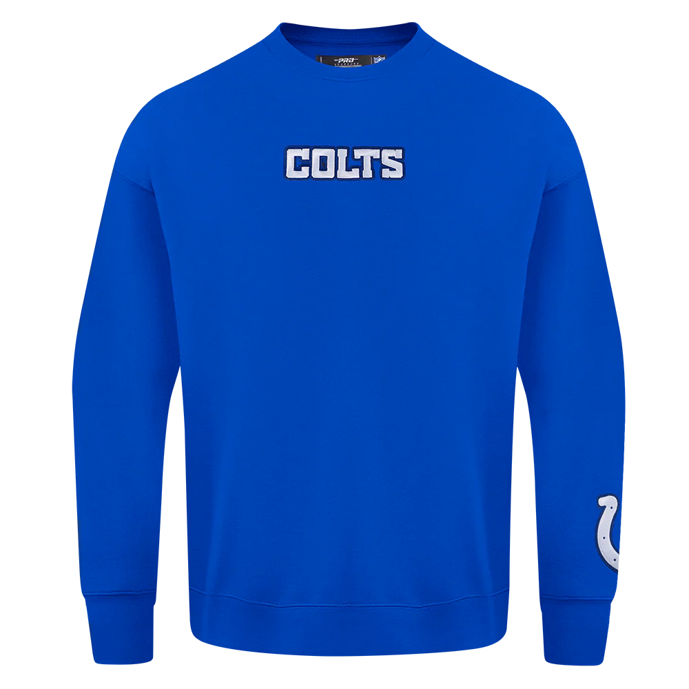 NFL INDIANAPOLIS COLTS WINGSPAN MEN'S DROP SHOULDER FLC CREWNECK