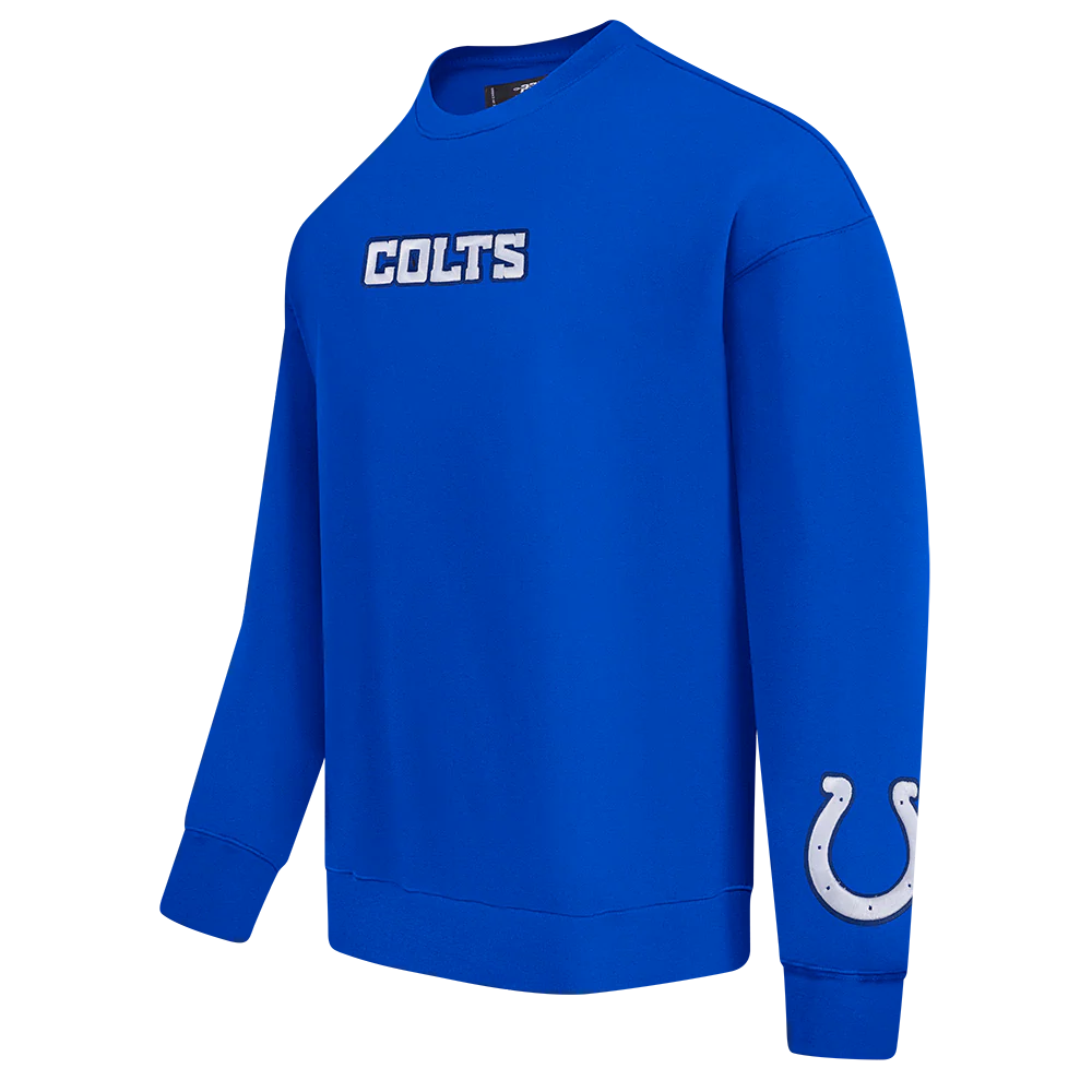 NFL INDIANAPOLIS COLTS WINGSPAN MEN'S DROP SHOULDER FLC CREWNECK