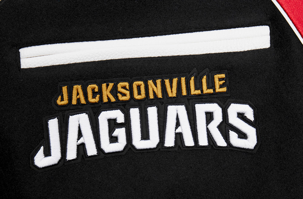 NFL JACKSONVILLE JAGUARS MASHUP MEN'S RIB WOOL VARSITY JACKET