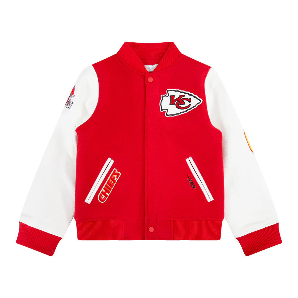 NFL KANSAS CITY CHIEFS CLASSIC BIG BOYS WOOL VARSITY JACKET