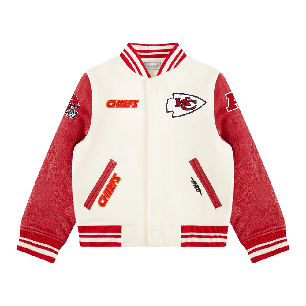 NFL KANSAS CITY CHIEFS RETRO CLASSIC BIG BOYS RIB WOOL VARSITY JACKET
