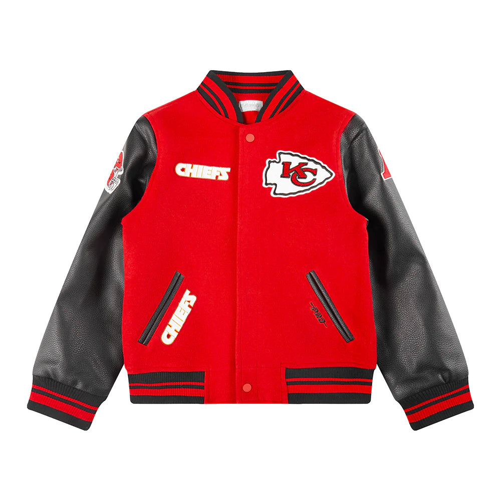 NFL KANSAS CITY CHIEFS RETRO CLASSIC BIG BOYS RIB WOOL VARSITY JACKET