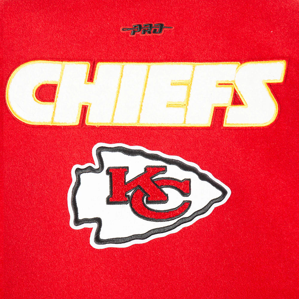 NFL KANSAS CITY CHIEFS RETRO CLASSIC TODDLER BOYS RIB WOOL VARSITY JACKET