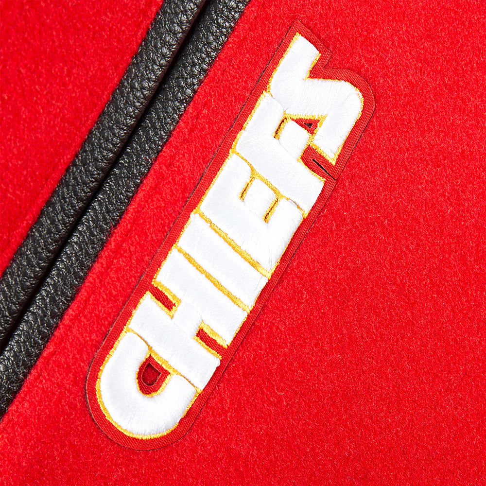 NFL KANSAS CITY CHIEFS RETRO CLASSIC TODDLER BOYS RIB WOOL VARSITY JACKET