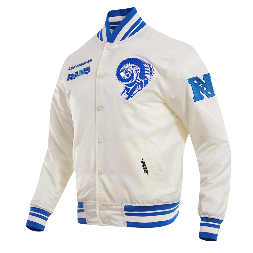 NFL LOS ANGELES RAMS RETRO CLASSIC MEN'S RIB SATIN JACKET