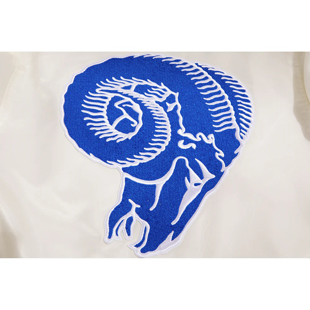 NFL LOS ANGELES RAMS RETRO CLASSIC MEN'S RIB SATIN JACKET