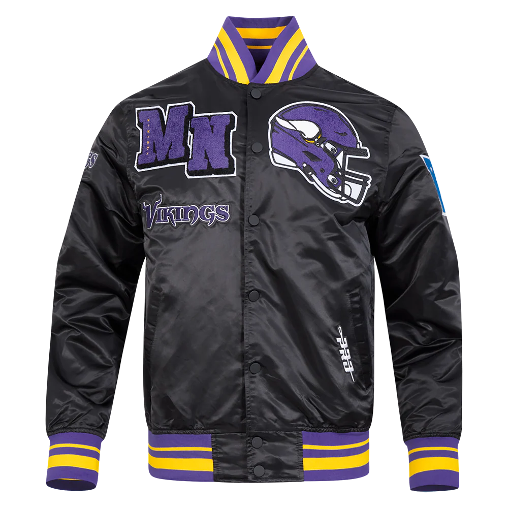 NFL MINNESOTA VIKINGS MASHUP MEN'S RIB SATIN JACKET
