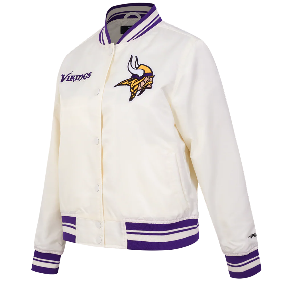 NFL MINNESOTA VIKINGS RETRO CLASSIC WOMEN'S RIB SATIN JACKET