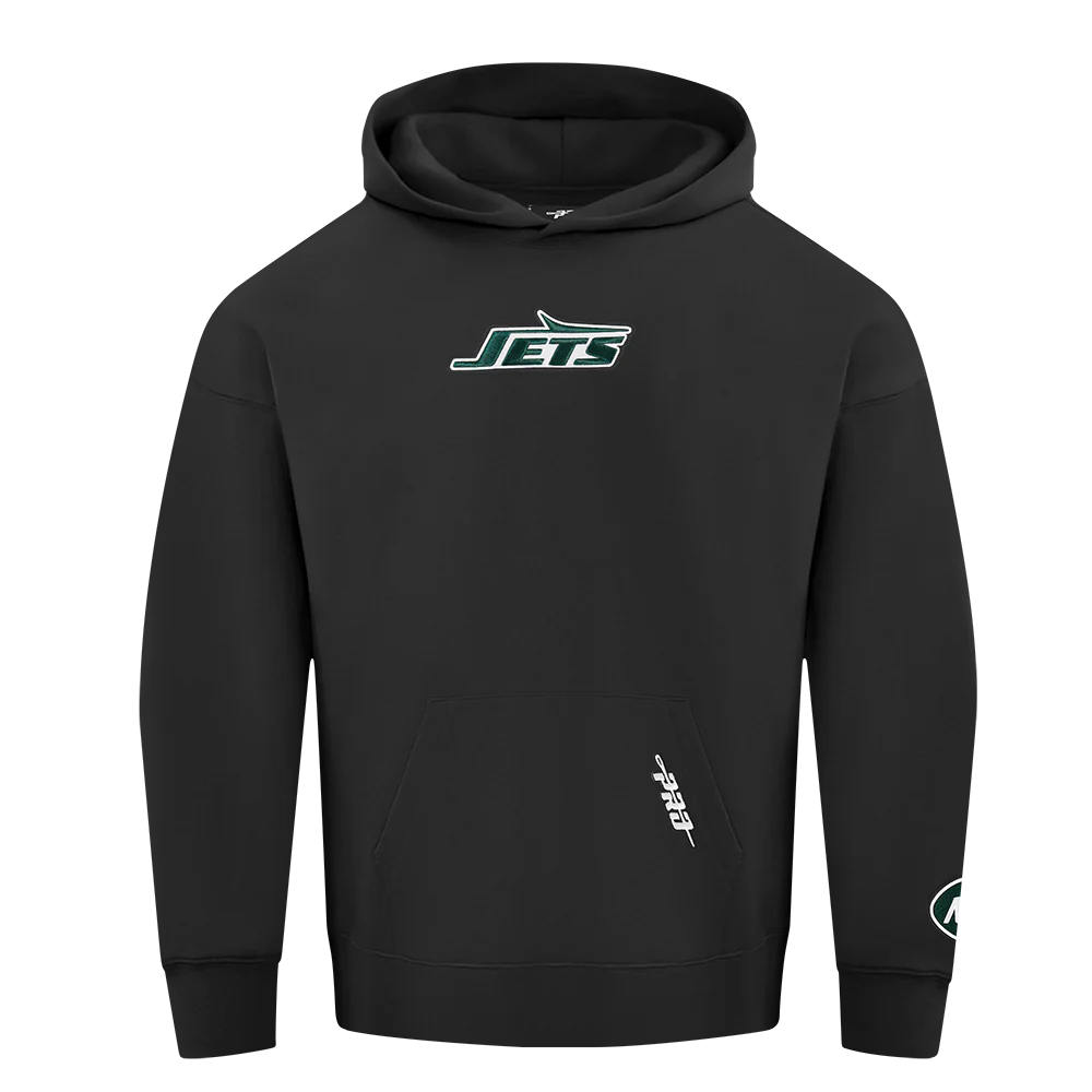 NFL NEW YORK JETS WINGSPAN MEN'S DROP SHOULDER FLEECE PULLOVER HOODIE