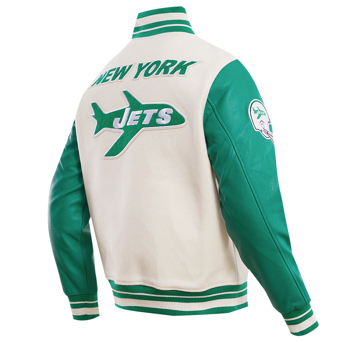 NFL NEW YORK JETS RETRO CLASSIC MEN'S RIB WOOL VARSITY JACKET
