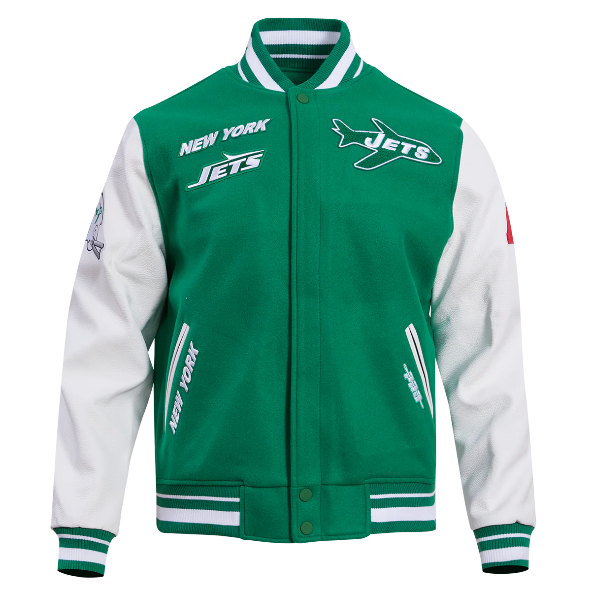 NFL NEW YORK JETS RETRO CLASSIC MEN'S RIB WOOL VARSITY JACKET