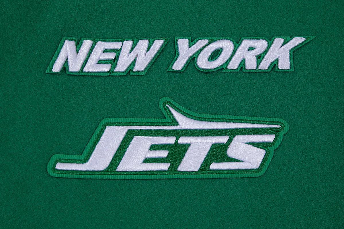 NFL NEW YORK JETS RETRO CLASSIC MEN'S RIB WOOL VARSITY JACKET