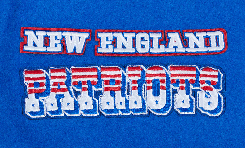 NFL NEW ENGLAND PATRIOTS RETRO CLASSIC MEN'S RIB WOOL VARSITY JACKET