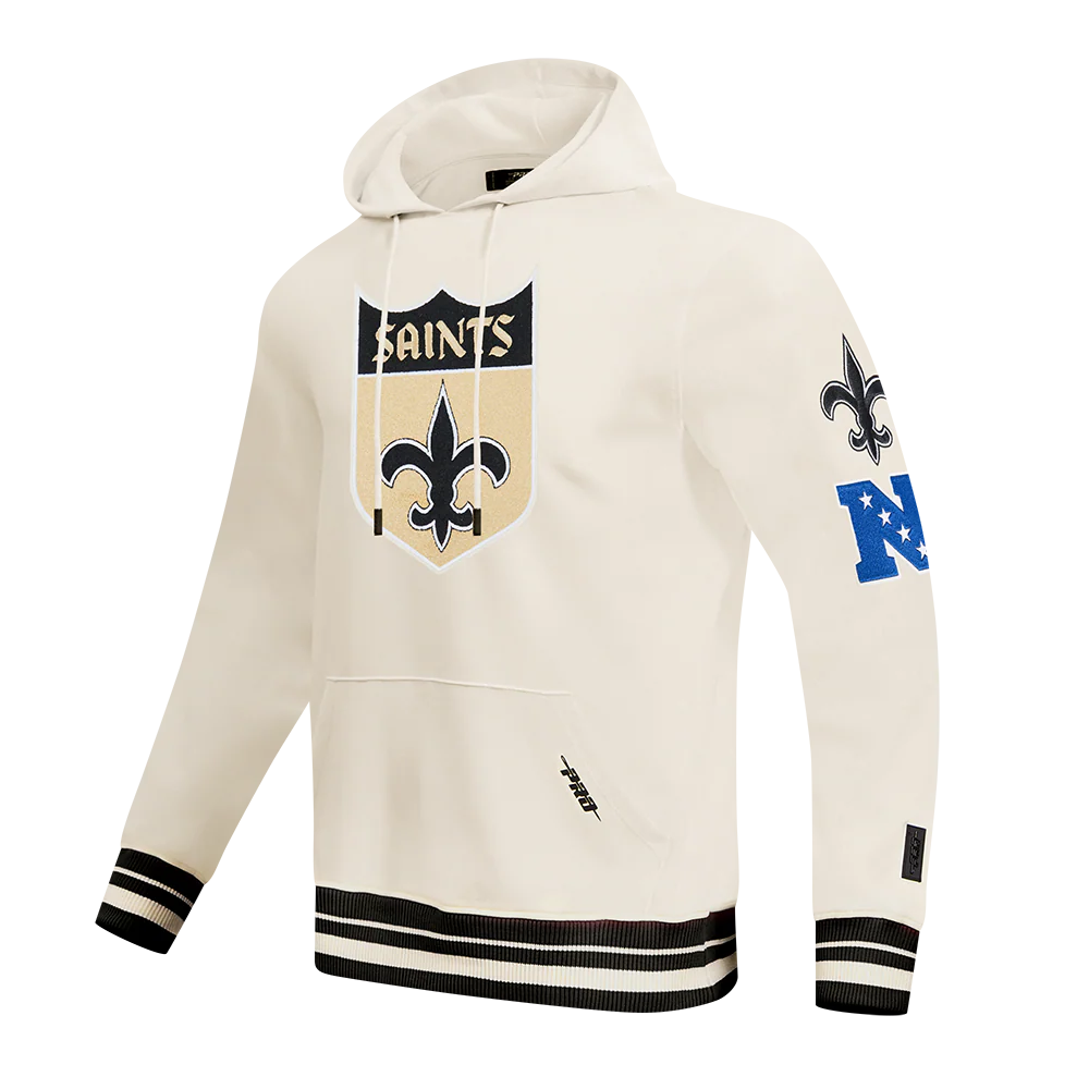 NFL NEW ORLEANS SAINTS RETRO CLASSIC MEN'S RIB PO HOODIE