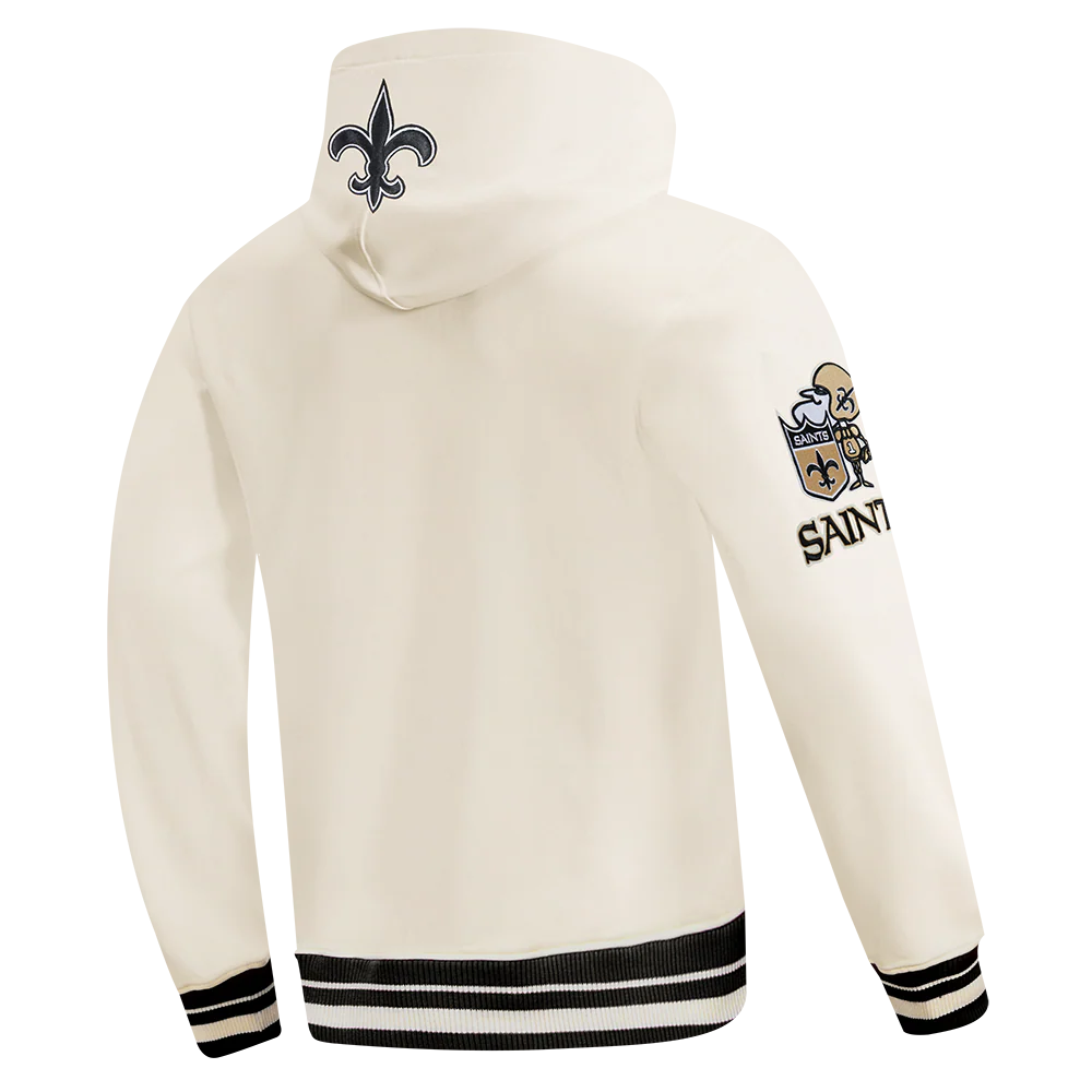 NFL NEW ORLEANS SAINTS RETRO CLASSIC MEN'S RIB PO HOODIE