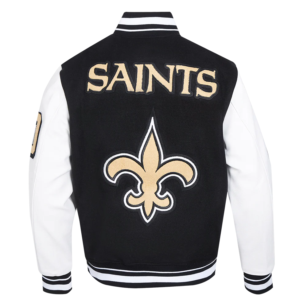NFL NEW ORLEANS SAINTS MASHUP MEN'S RIB WOOL VARSITY JACKET