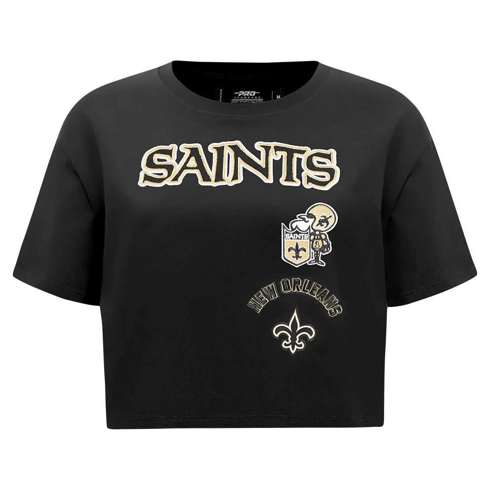 NFL NEW ORLEANS SAINTS RETRO CLASSIC WOMEN'S BOXY TEE
